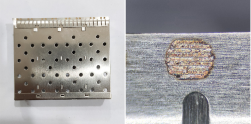 Laser welding for multi network cable socket shell